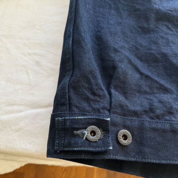 ONI Denim Denim Jacket Type II Double Indigo Overdyed Trucker Men’s Size 36 - Picture 8 of 13